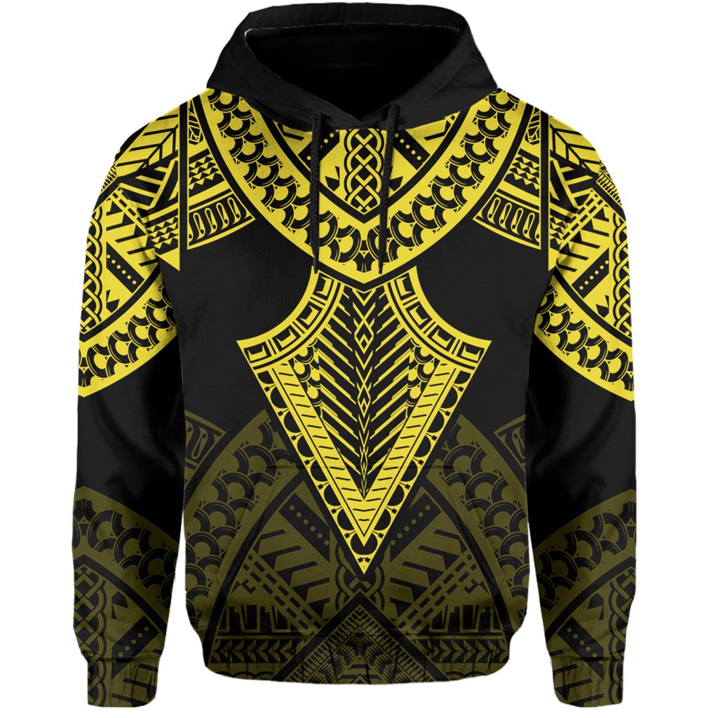 Hawaii Polynesian Hoodie Limited Tab Style Yellow - Polynesian Pride