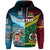 Custom Vanuatu Fiji Hoodie Together Blue LT8 - Polynesian Pride