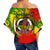 Vanuatu Independence Day Grunge Off Shoulder Wrap Waist Top LT10 - Polynesian Pride