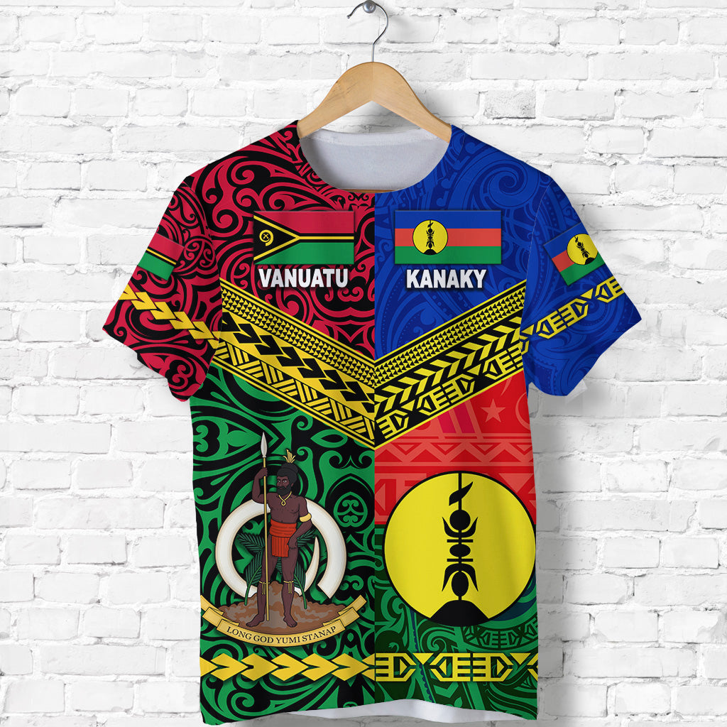 Vanuatu New Caledonia Kanaky T Shirt Together LT8 - Polynesian Pride