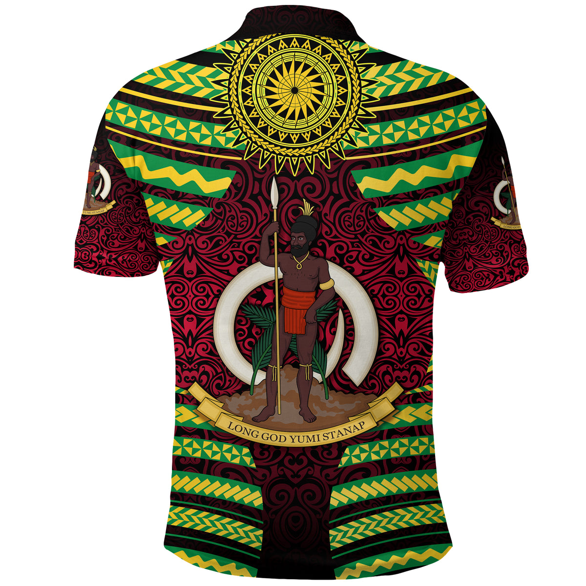 Custom Vanuatu Special Independence Anniversary Polo Shirt Creative Style Gradient Red LT8 - Polynesian Pride
