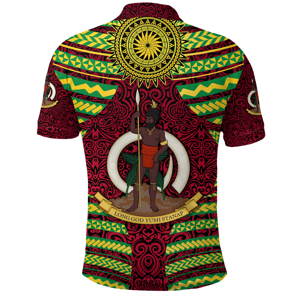 Custom Vanuatu Special Independence Anniversary Polo Shirt Creative Style Red LT8 - Polynesian Pride