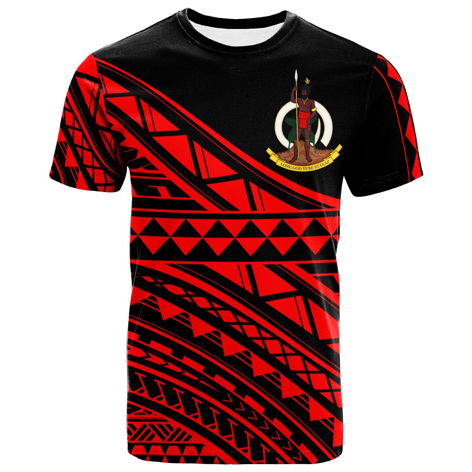 Vanuatu Custom T Shirt Special Polynesian Ornaments Red Color Unisex Red - Polynesian Pride