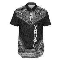Vanuatu Polynesian Chief Short Sleeve Shirt - Black Version Men Black - Polynesian Pride