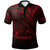 Vanuatu Polo Shirt Red Color Cross Style Unisex Black - Polynesian Pride