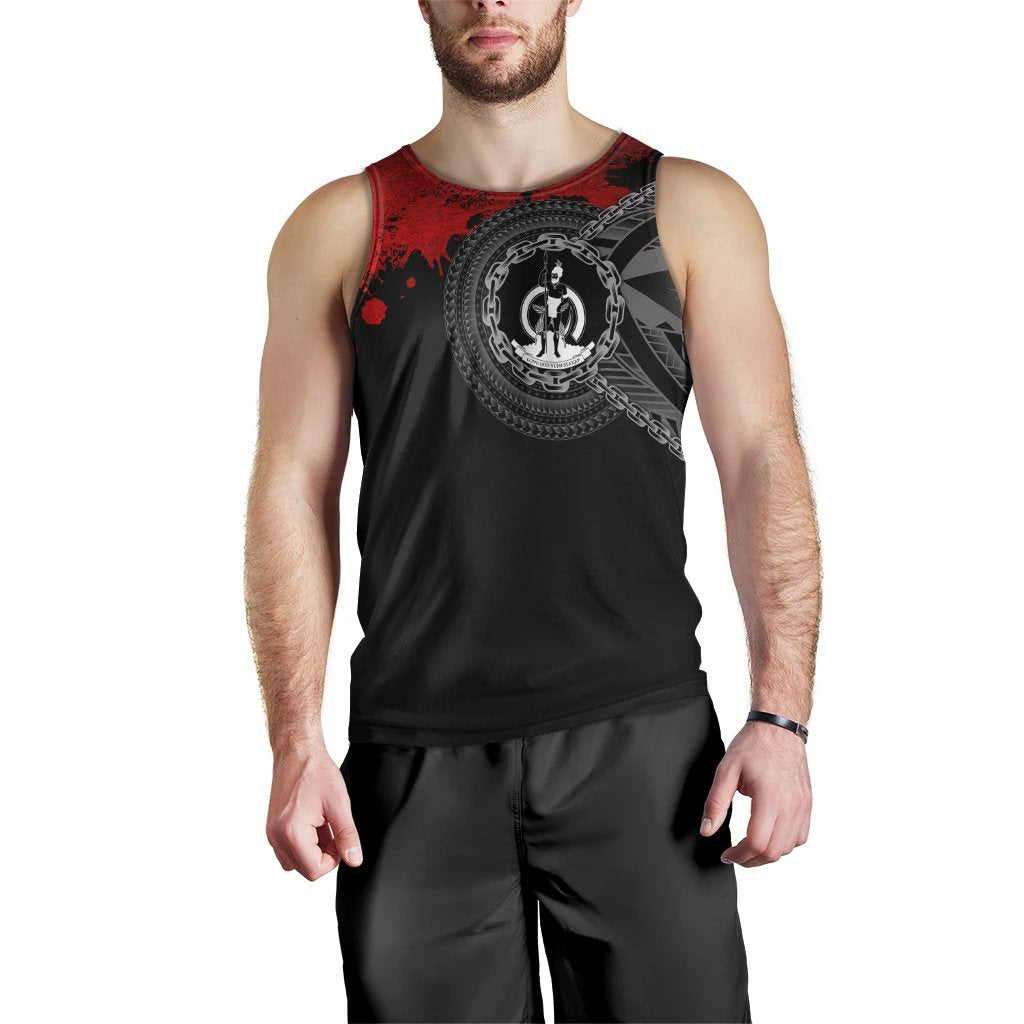 Vanuatu Polynesian Men's Tank Top - Polynesian Chain Style - Polynesian Pride