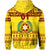 Custom Vavau High School Christmas Zip Hoodie Simple Style Gold LT8 - Polynesian Pride