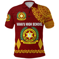 Tonga Vavau High School Polo Shirt Simple Style Maroon LT8 - Polynesian Pride