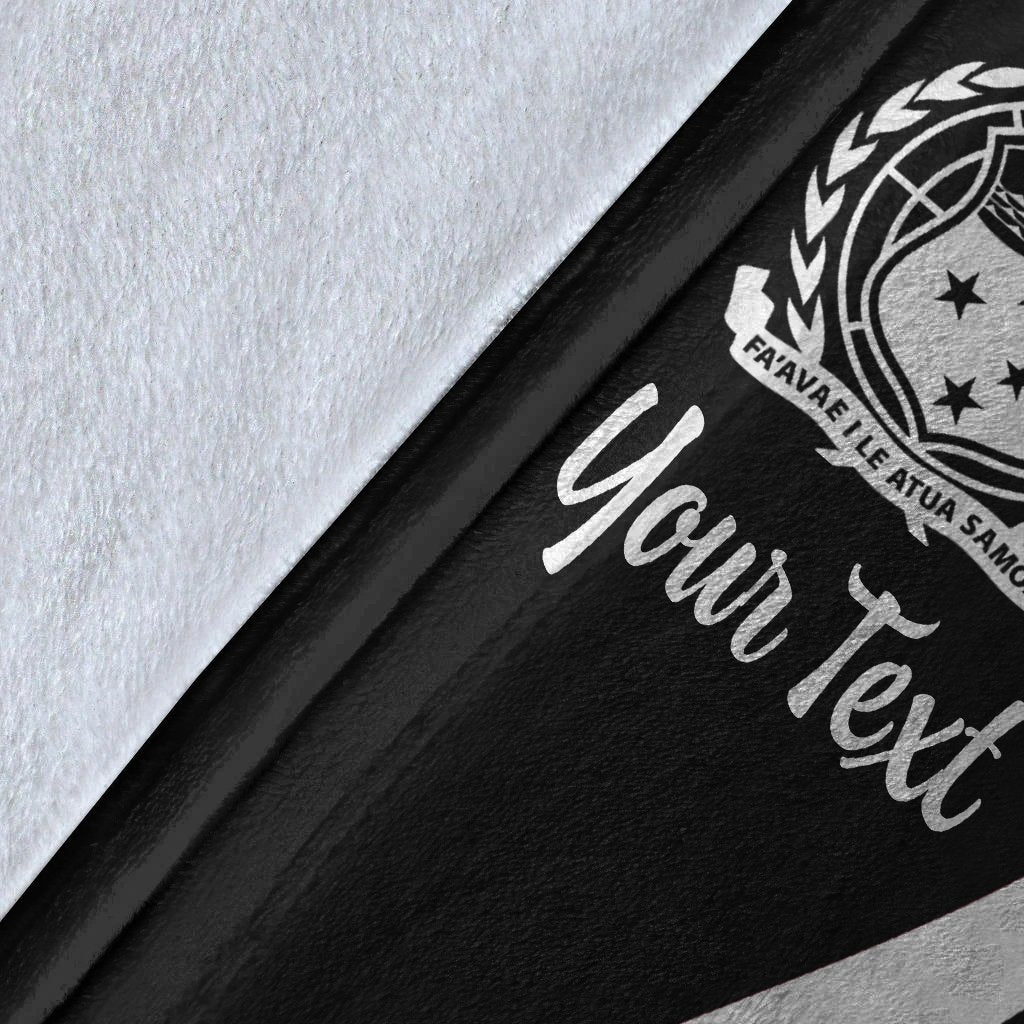 Samoa Custom Personalised Premium Blanket - White Polynesian Tentacle Tribal Pattern - Polynesian Pride