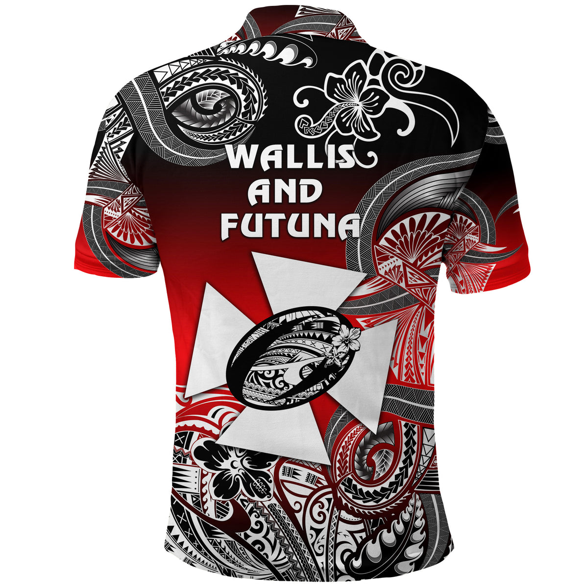 Wallis and Futuna Polynesian Polo Shirt Unique Style Gradient Red Black LT8 - Polynesian Pride