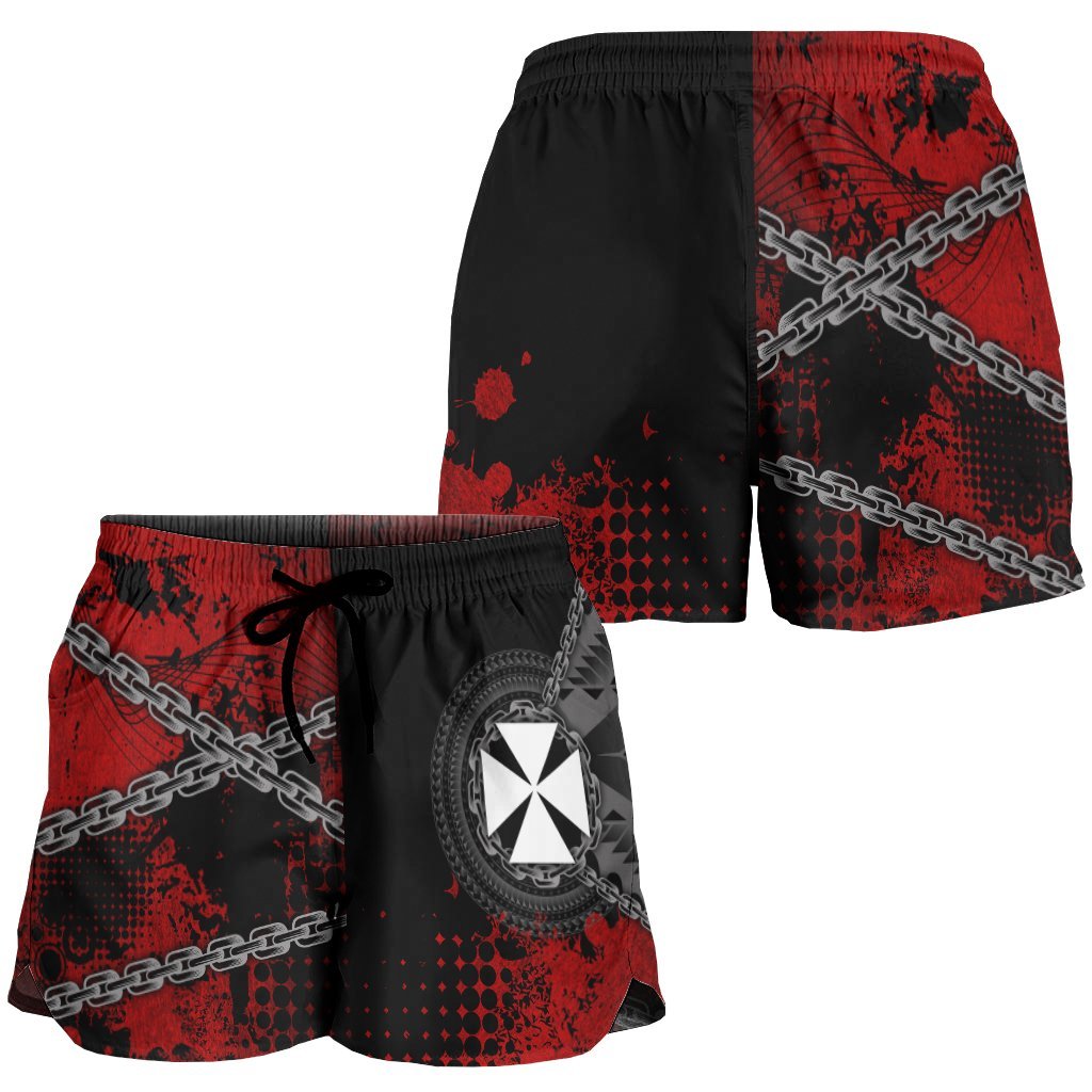 Wallis and Futuna Polynesian Women's Shorts - Polynesian Chain Style - Polynesian Pride