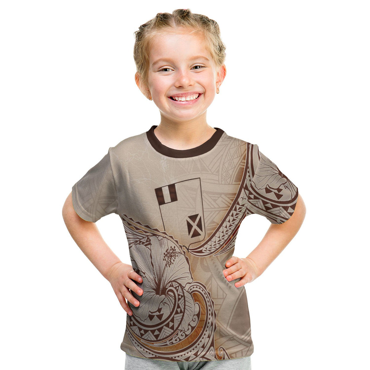 Wallis and Futuna T Shirt Hibiscus Flowers Vintage Style - Polynesian Pride