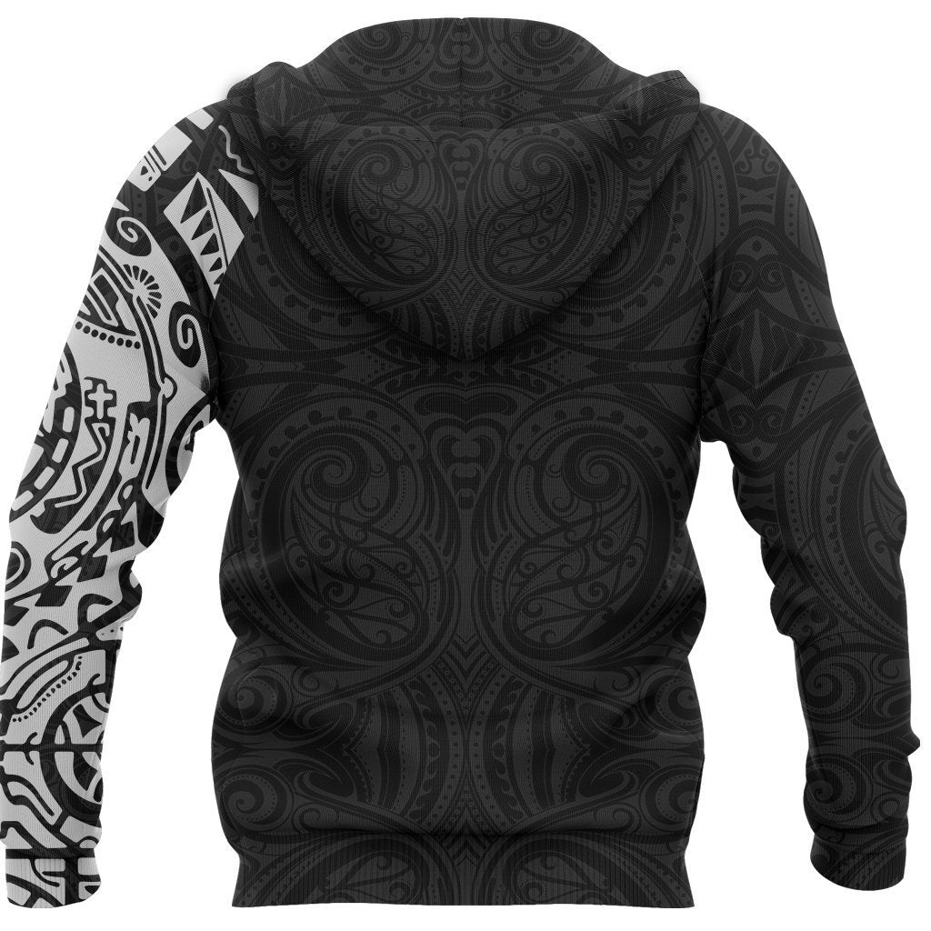 Maori Hoodie, Maori Warrior Tattoo Pullover Hoodie Customized - Polynesian Pride