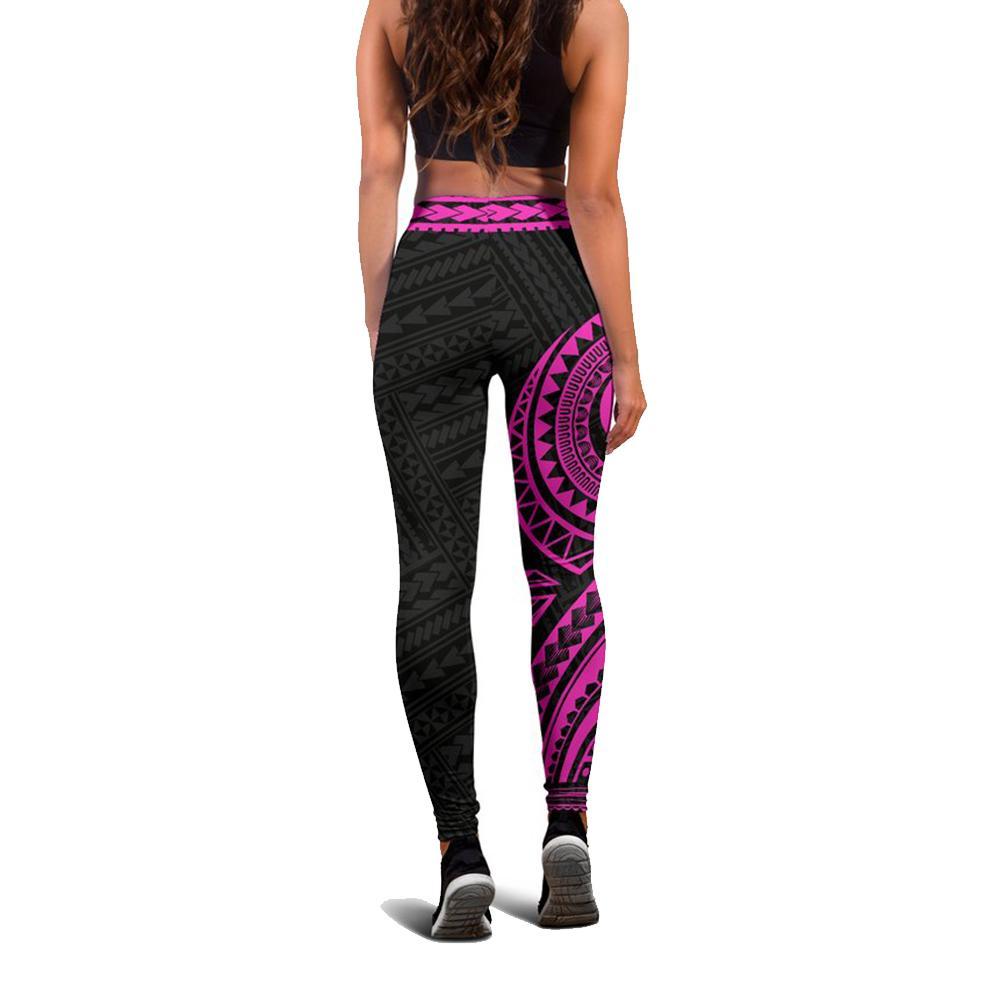 Vanuatu Rising 2nd Leggings (Pink) A6 - Polynesian Pride