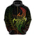 Maori Zip Hoodie Whale Tattoo, Humpback Whales New Zealand Pullover Hoodie Rasta Unisex Black - Polynesian Pride