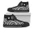 Marshall Islands High Top Shoes - White Tentacle Turtle Unisex Black - Polynesian Pride