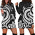 Marshall Islands Women Hoodie Dress - White Tentacle Turtle Crest White - Polynesian Pride