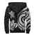 Nauru Sherpa Hoodie - White Tentacle Turtle Crest - Polynesian Pride