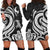 Pohnpei Women Hoodie Dress - White Tentacle Turtle White - Polynesian Pride