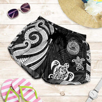 American Samoa Women's Short - White Tentacle Turtle Women White - Polynesian Pride