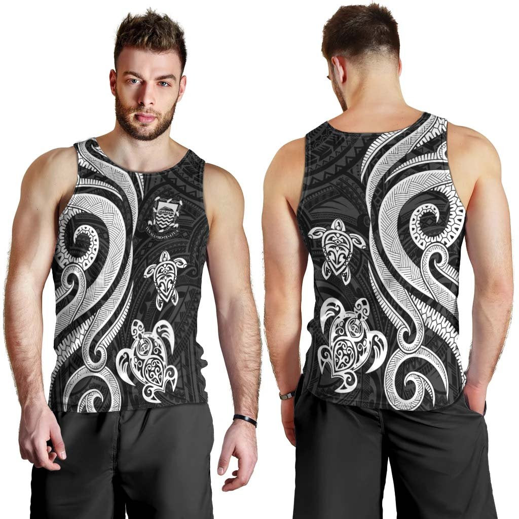 Tuvalu Men's Tank Top - White Tentacle Turtle - Polynesian Pride