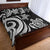 Kosrae Quilt Bed Set - White Tentacle Turtle - Polynesian Pride