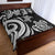 Fiji Quilt Bed Set - White Tentacle Turtle - Polynesian Pride