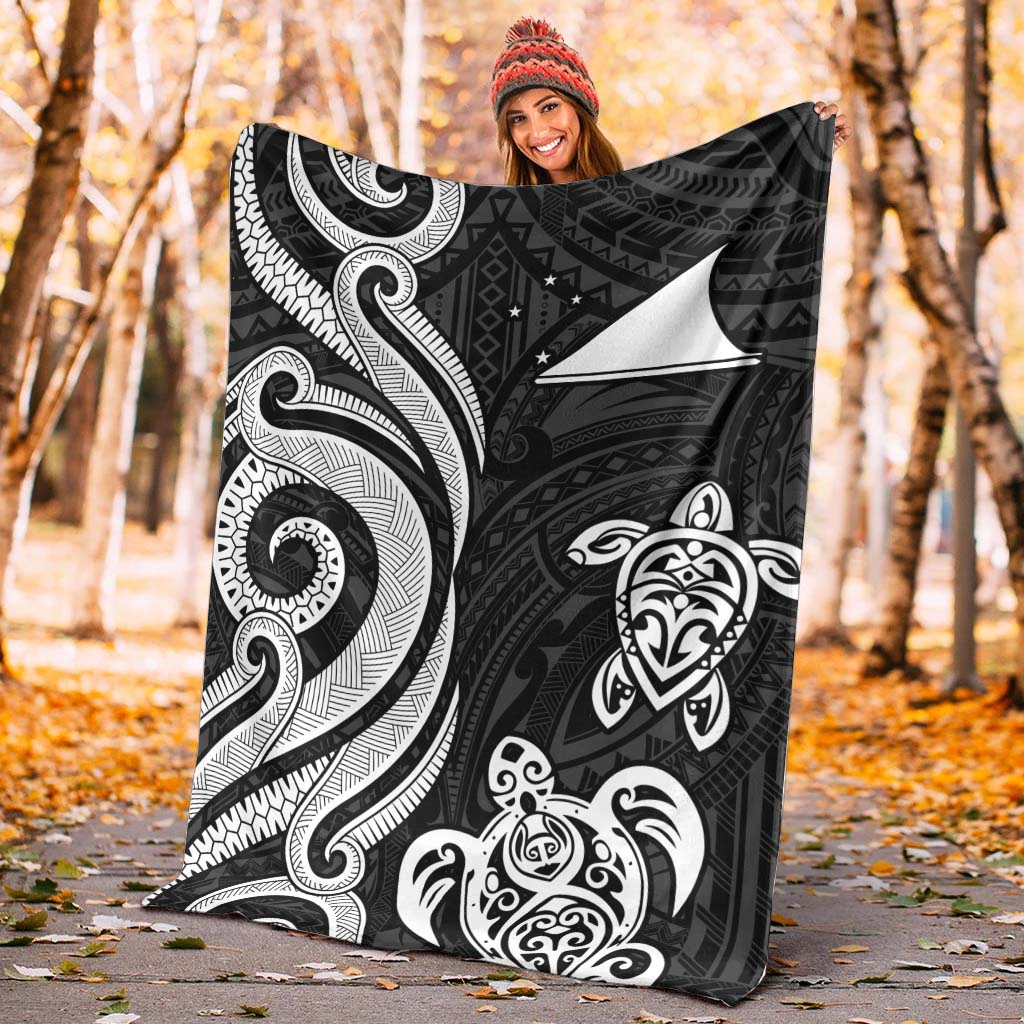 Tokelau Premium Blanket - White Tentacle Turtle - Polynesian Pride