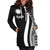 Nauru Women's Hoodie Dress - White Polynesian Tentacle Tribal Pattern - Polynesian Pride