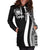 Samoa Women's Hoodie Dress - White Polynesian Tentacle Tribal Pattern - Polynesian Pride