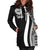 Tahiti Women's Hoodie Dress - White Polynesian Tentacle Tribal Pattern - Polynesian Pride