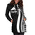 Tokelau Women's Hoodie Dress - White Polynesian Tentacle Tribal Pattern - Polynesian Pride