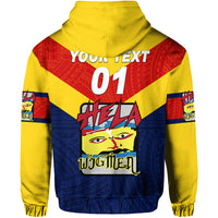 Custom Papua New Guinea Hela Wigmen Zip Hoodie Rugby Simple Style, Custom Text and Number LT8 - Polynesian Pride
