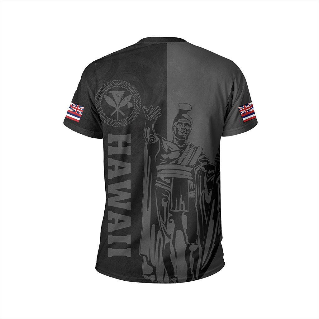 Hawaii King Polynesian T Shirt Lawla Style Gray - Polynesian Pride
