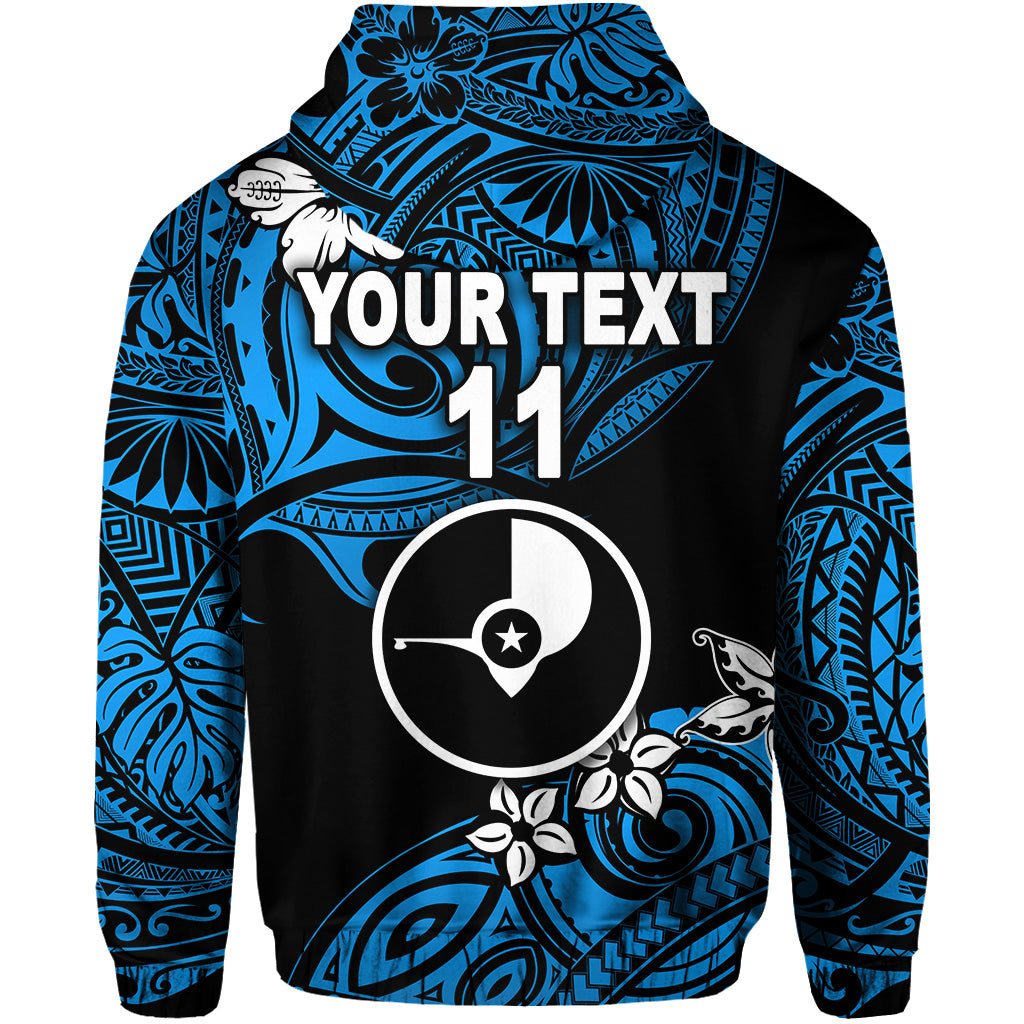 Custom FSM Yap Hoodie Unique Vibes Blue LT8 - Polynesian Pride