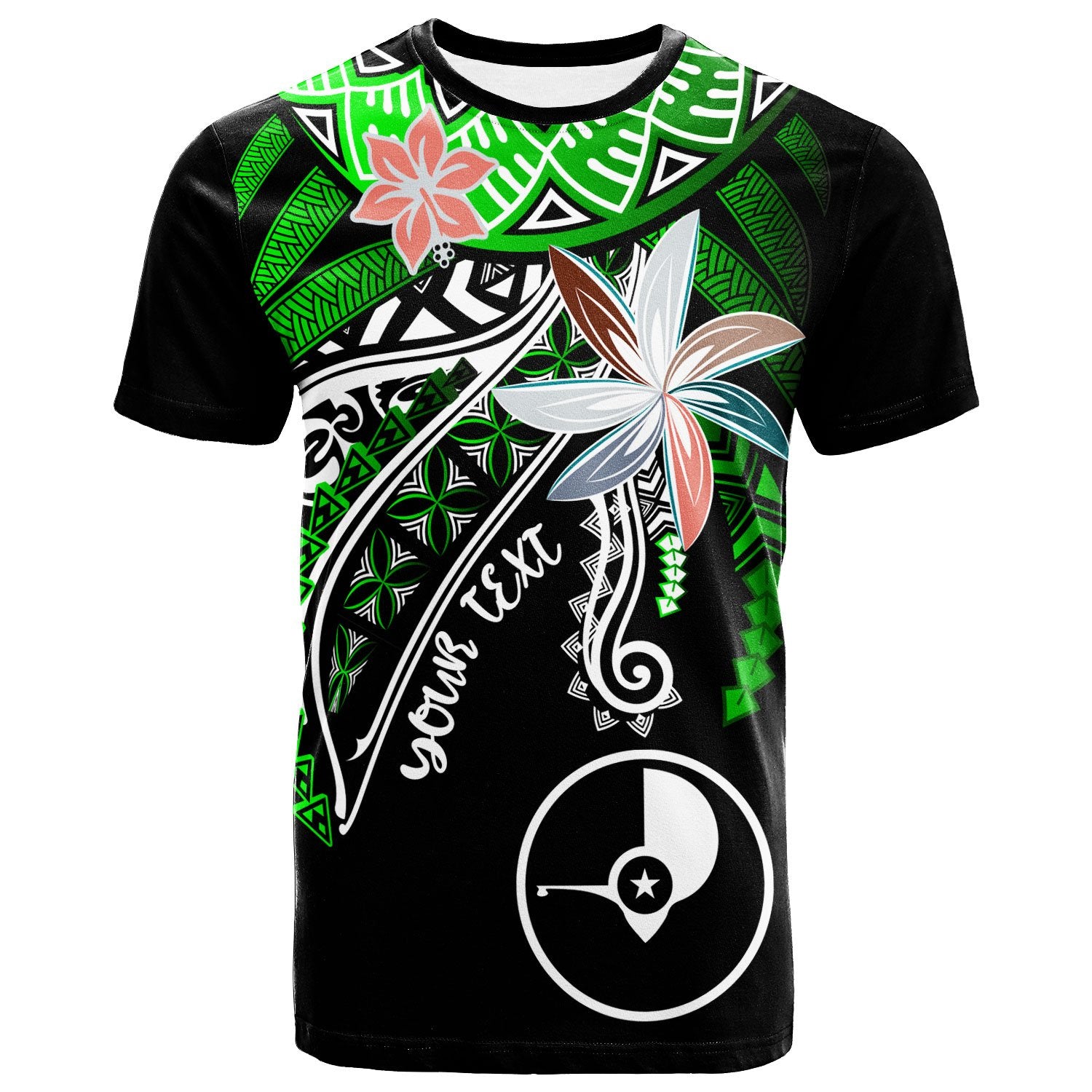 Yap Custom T Shirt Fanciful Forest Green Color Unisex Green - Polynesian Pride