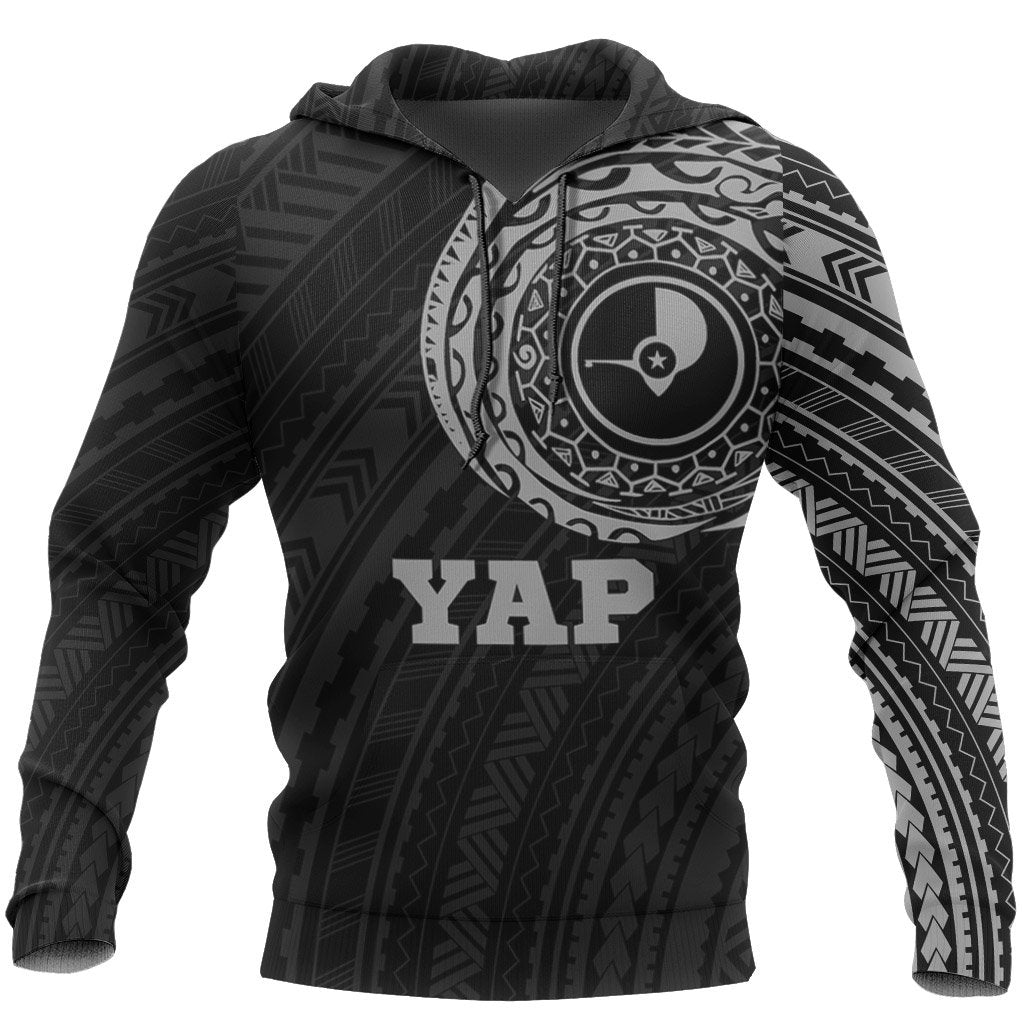 Yap Hoodie Yap Flag Polynesian Tattoo Style Special Unisex Gray - Polynesian Pride