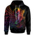 Yap State Hoodie Butterfly Polynesian Style Unisex Black - Polynesian Pride