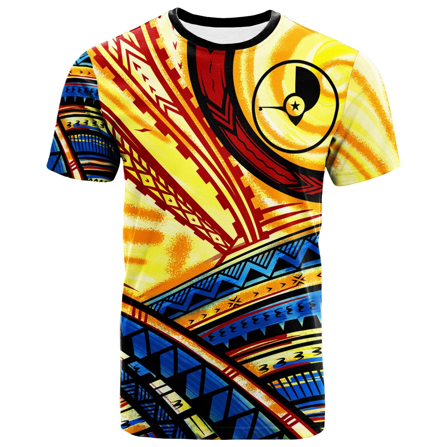 Yap T Shirt The Twilight of Yap Paint Style Unisex Yellow - Polynesian Pride