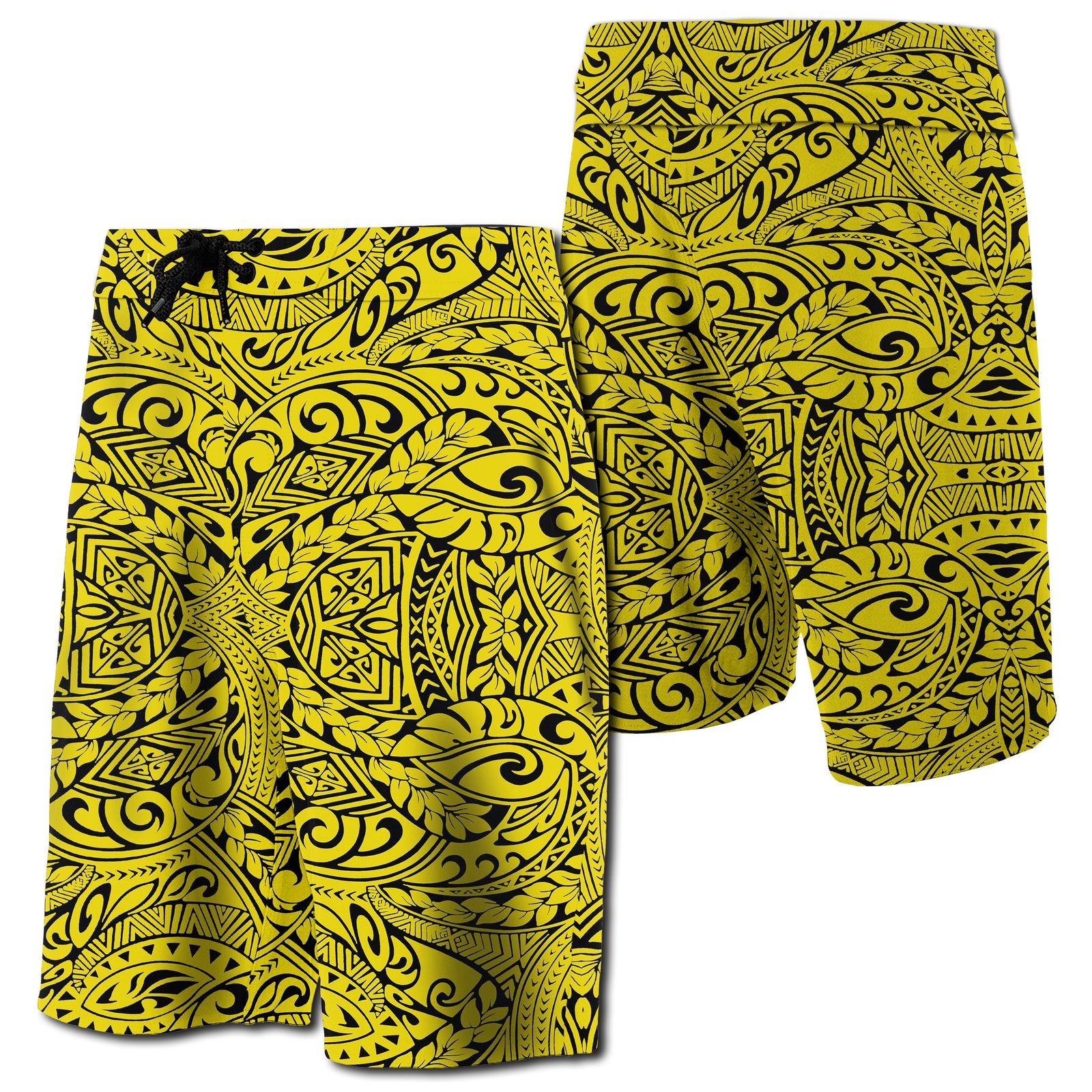 Hawaii Polynesian Culture Board Shorts Yellow Men Yellow - Polynesian Pride