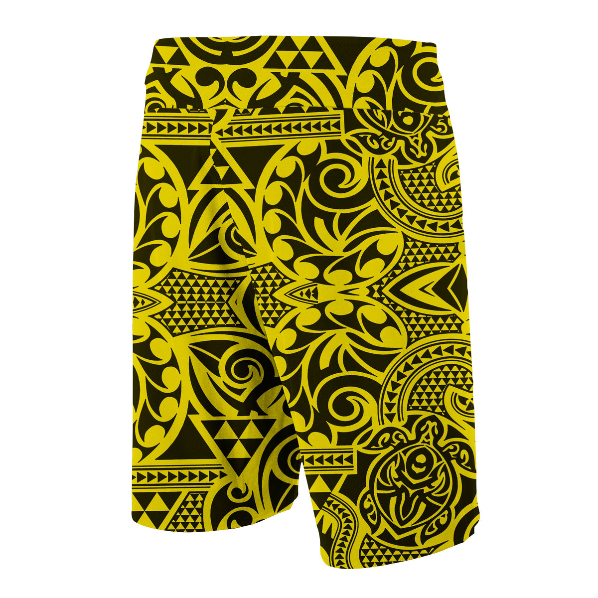Hawaii Polynesian Tribal Turtle Board Shorts Yellow - Polynesian Pride