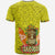 Hawaii All Over T Shirt Aloha Hawaii Tiki Statue (Yellow) - Polynesian Pride