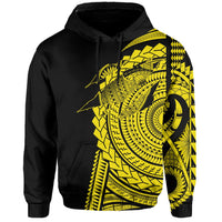 Hawaii Polynesian Hoodie In My Heart Ryan Style Yellow - Polynesian Pride
