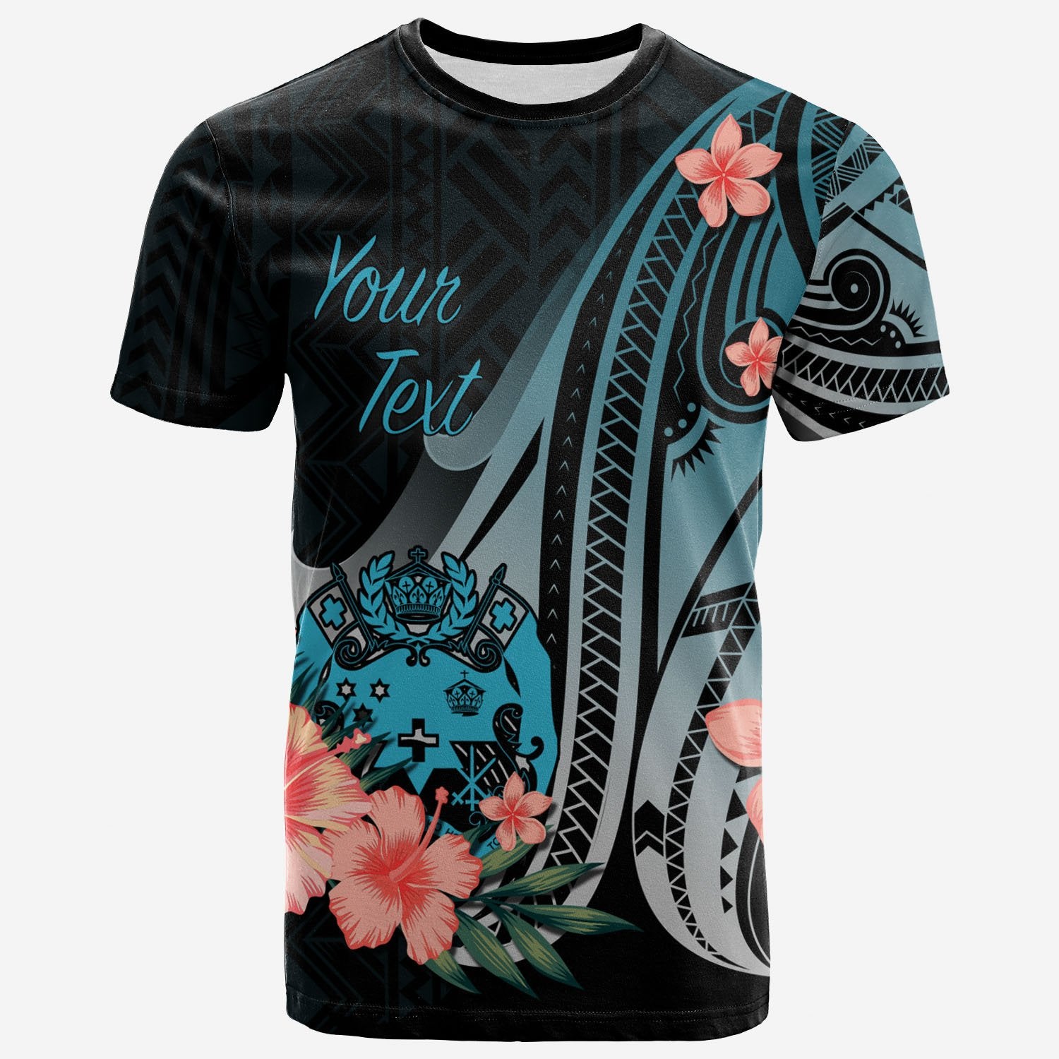 Tonga Custom T Shirt Turquoise Polynesian Hibiscus Pattern Style Unisex Art - Polynesian Pride