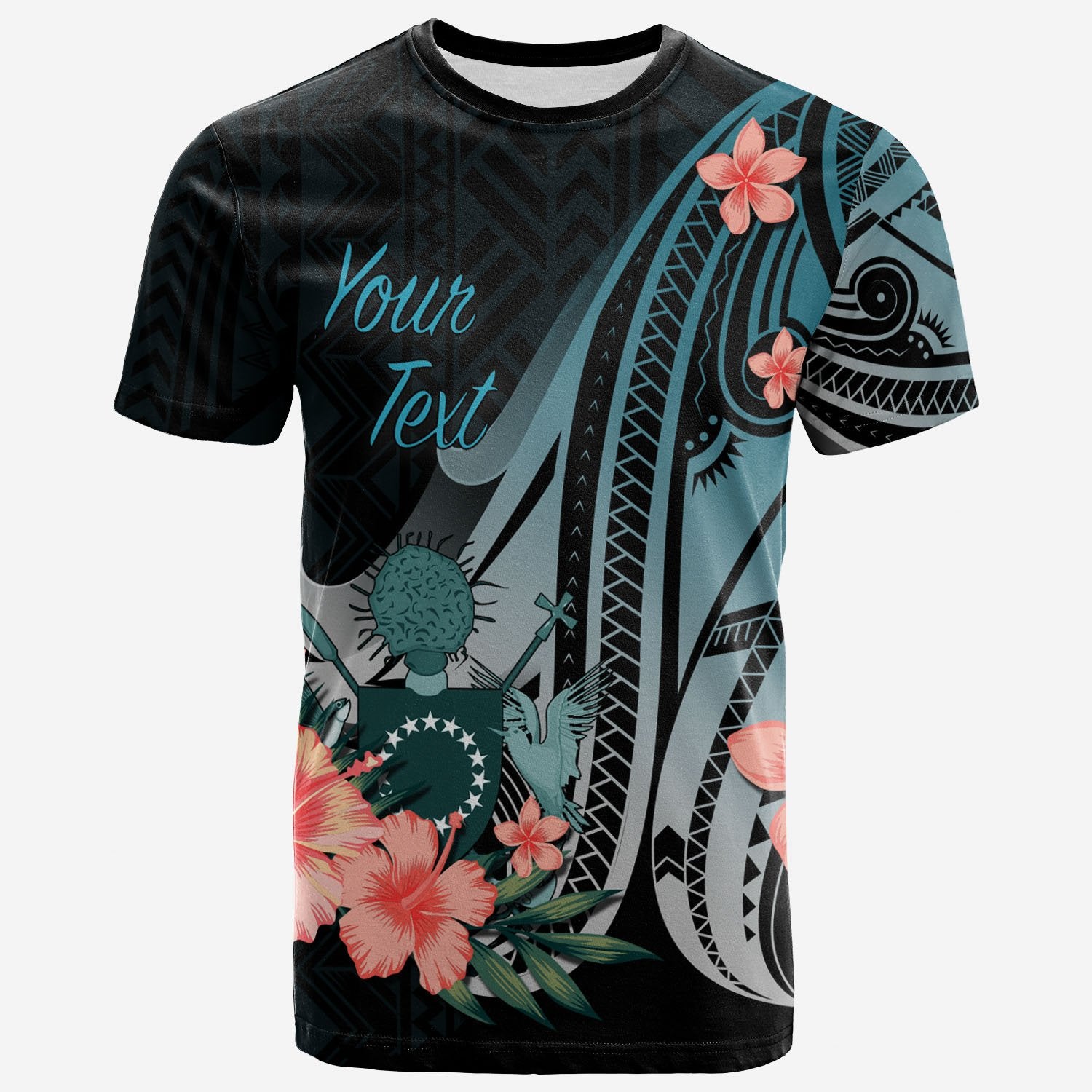 Cook Islands Custom T Shirt Turquoise Polynesian Hibiscus Pattern Style Unisex Art - Polynesian Pride