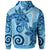 Samoa Zip Hoodie Tribal Plumeria Pattern - Polynesian Pride