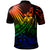 Samoa Polo Shirt The Flow Of The Ocean Rainbow Color - Polynesian Pride