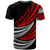 Tahiti Custom T Shirt Wave Pattern Alternating Red Color - Polynesian Pride