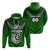 Custom Maori Aotearoa Manania Zip Hoodie Simple Sport Style Green LT16 Unisex Green - Polynesian Pride