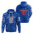 Custom Kolisi Apifoou College Zip Hoodie Polynesian Tattoo Style Unisex Blue - Polynesian Pride